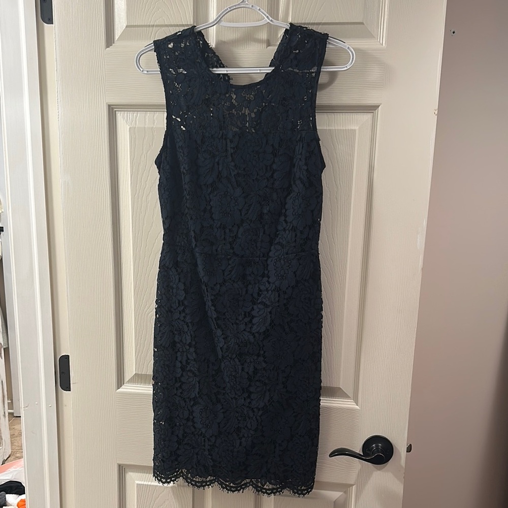 Banana Republic Factory Blue Halter Sheath Midi Dress